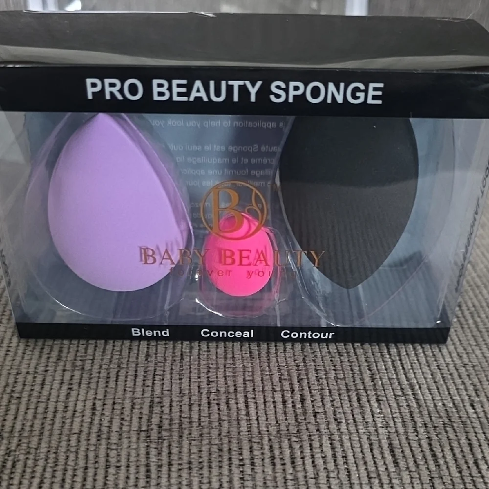 Makeup Beauty Set Includes Foundations, Brush, And Sponges - Variety Of Brands